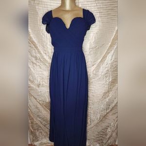 MANIJU OFF SHOULDER CHIFFON MAXI DRESS